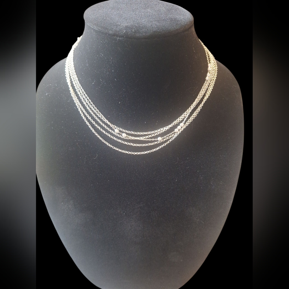 Chic Silver Layered Necklace